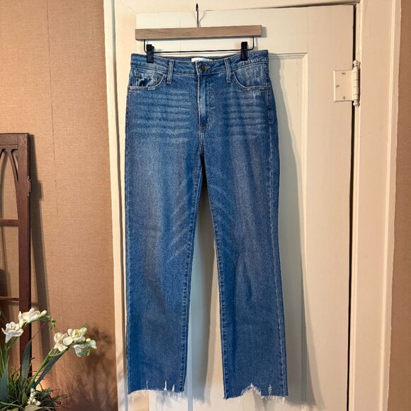 Just Black Denim - Roaming Wild Medium Wash High-Waisted Straight-Leg Jeans - Picture 4 of 5